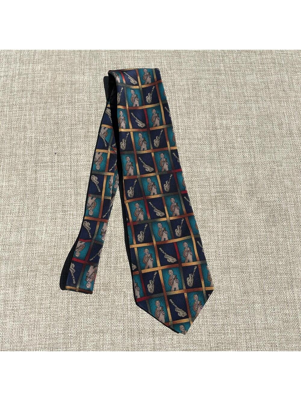 Jerry Garcia 100% Silk Tie Mandolin Player